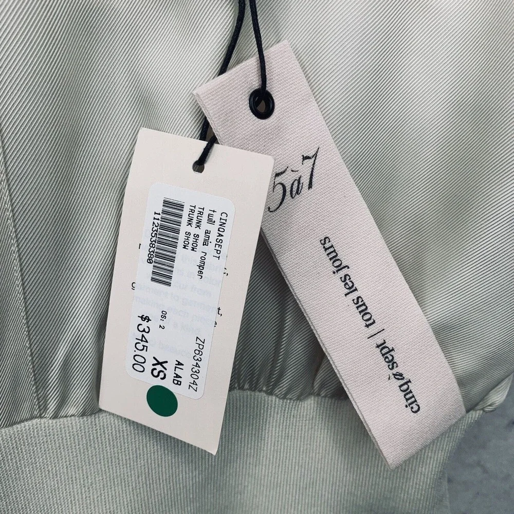 Cinq à Sept Tous Les Jours Amia Twill Romper Womens Size XS Ivory NWT $345 - Picture 8 of 15